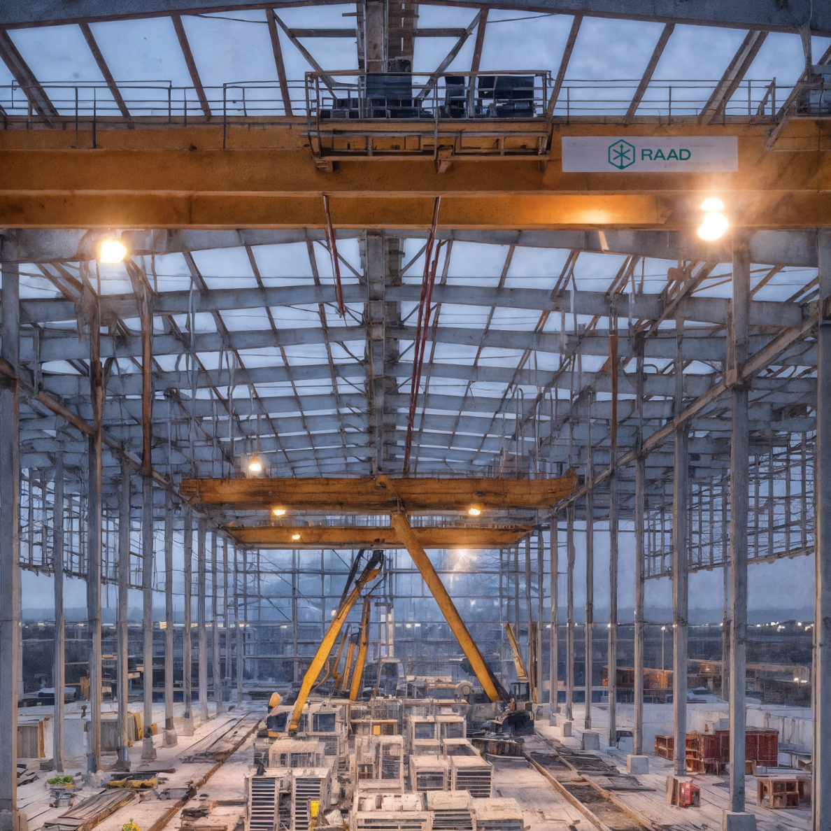 Construction aerial view