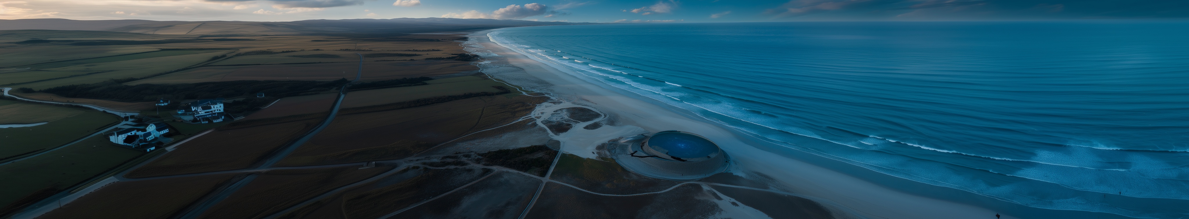 Aerial coastline