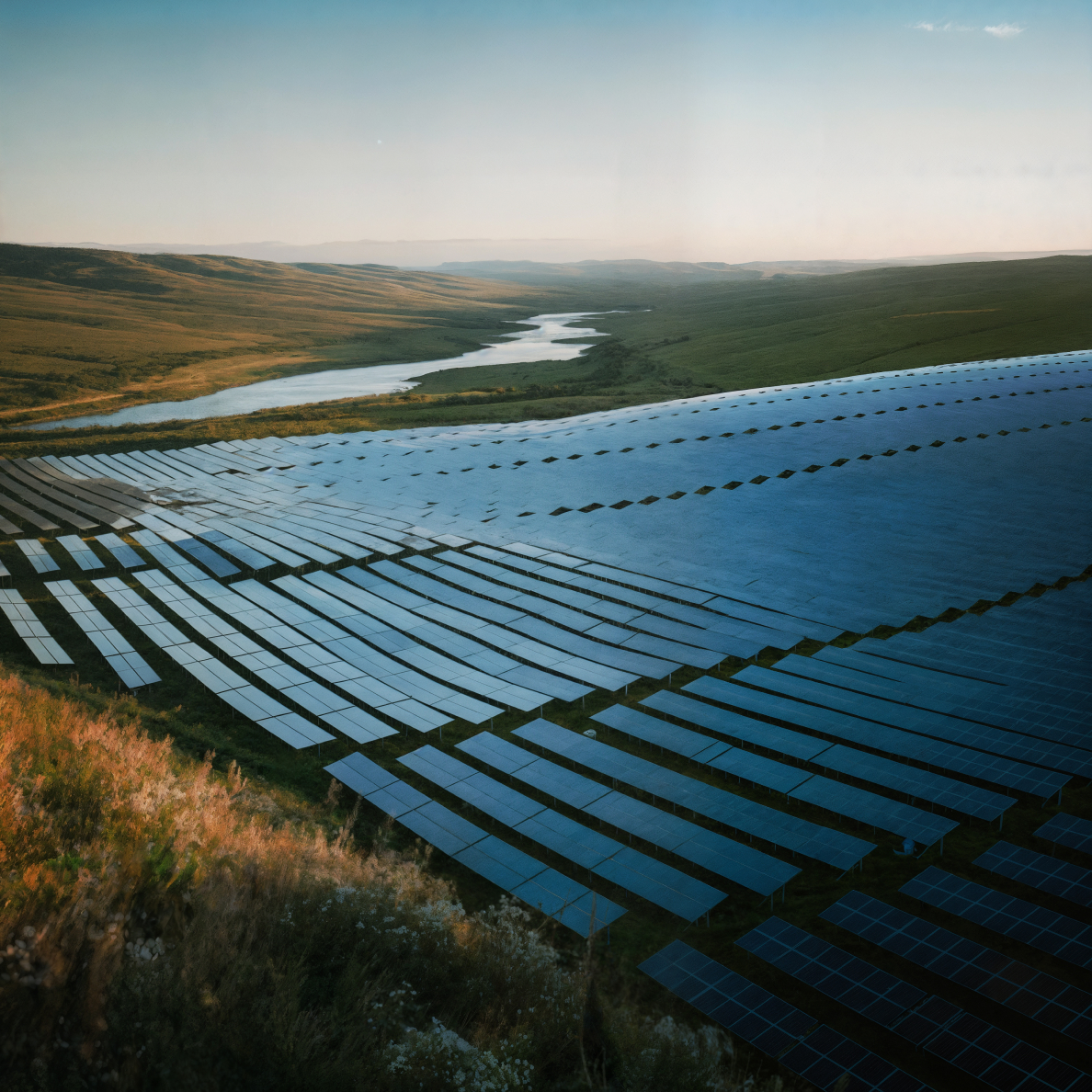 Solar farm aerial